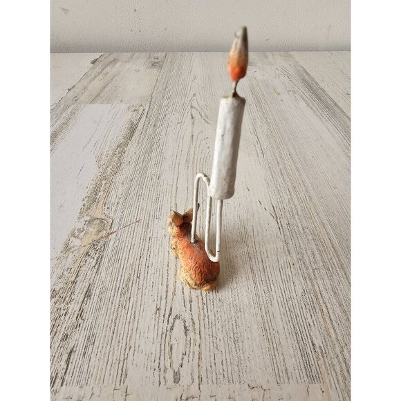 Vintage Easter bunny candle unique shabby chic spring decor unusual - Picture 2 of 8